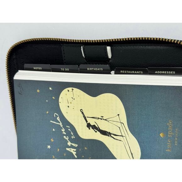 Kate Spade Leather zip around personal organizer Blue floral - NWOT! - Picture 6 of 9